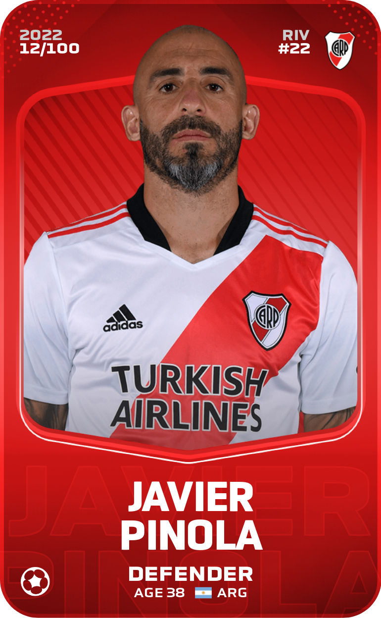 Sorare - Sorare Official - Javier Pinola 2022-23 • Rare 12/100 - NFT # 31044174619864786060291100396696899062202092276877190505021824742150003856485