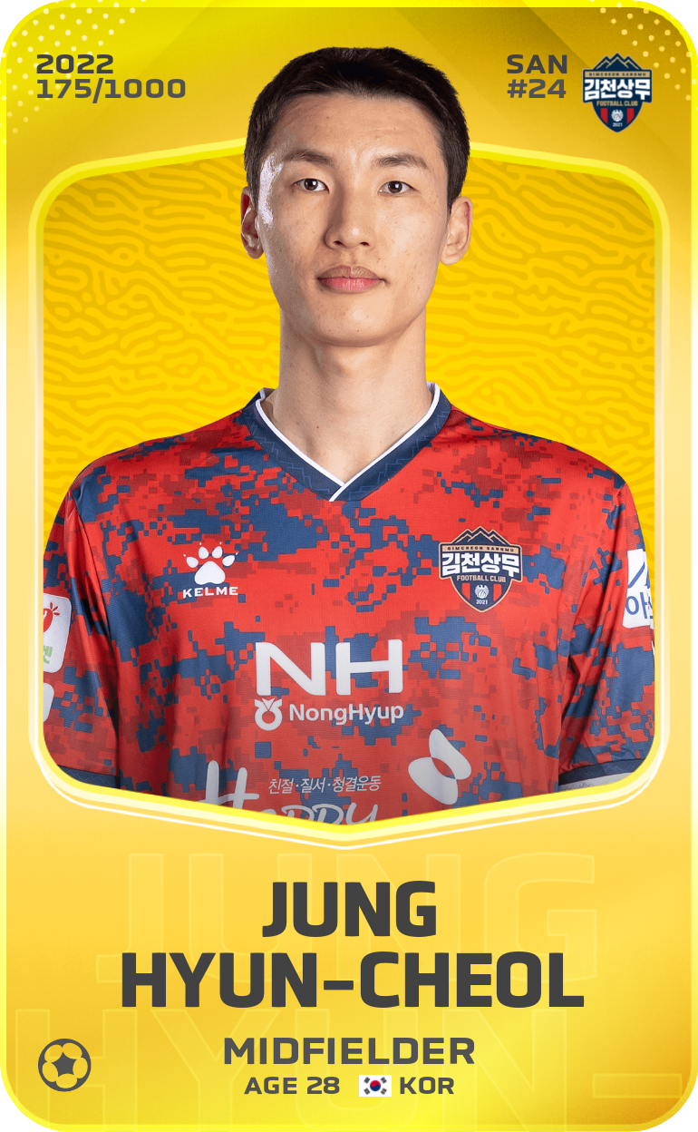 Sorare - Sorare Official - Jung Hyun-Cheol 2022-23 • Limited 175/1000 - NFT # 54811290031488771047848212204272709930869822000643508054370702135967363338202