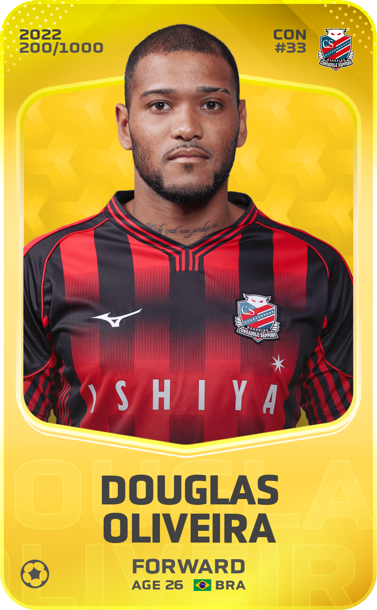 Sorare - Sorare Official - Douglas Oliveira 2022-23 • Limited 200/1000 - NFT # 94131762911387102865882635436808903502437455894512225636252874445770766789154
