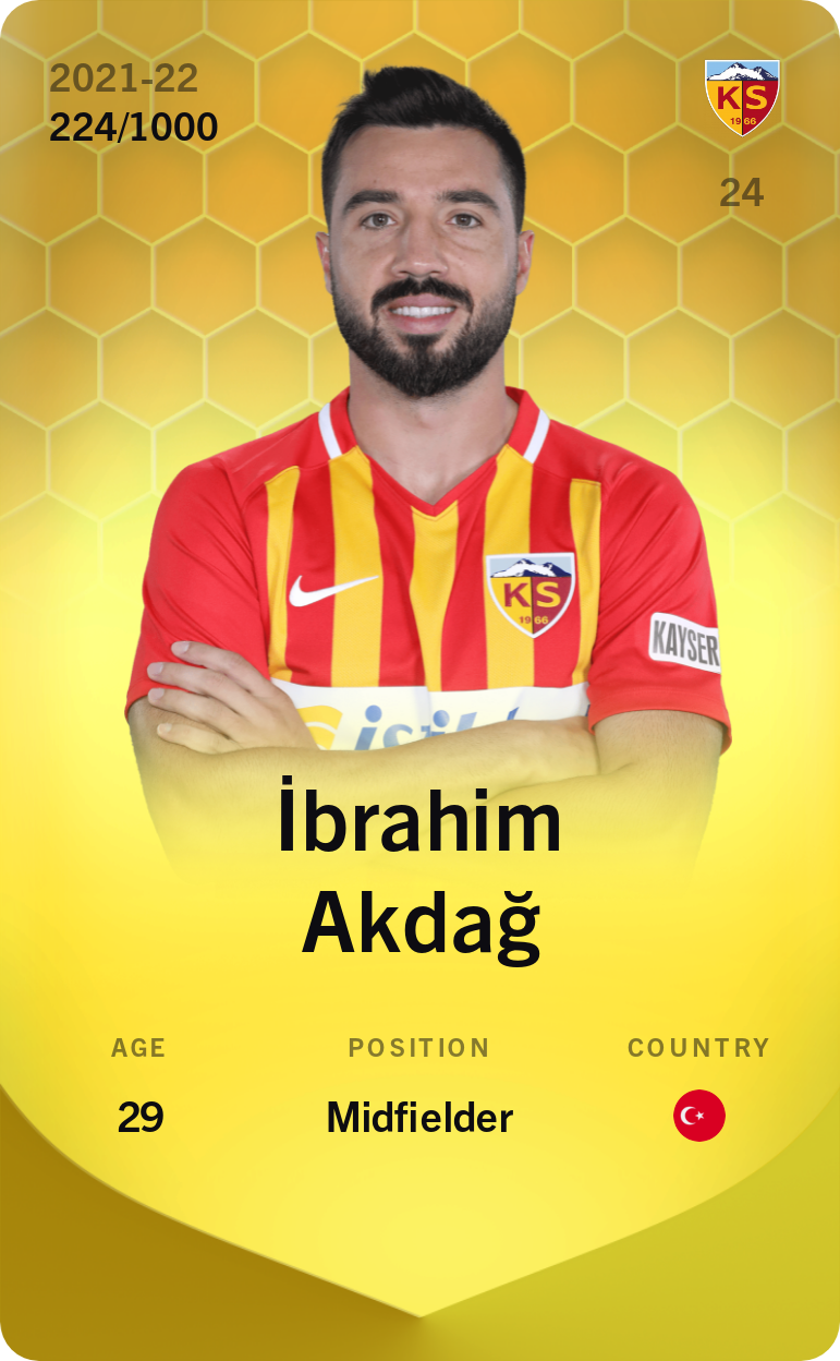 Sorare - Sorare Official - İbrahim Akdağ 2021-22 • Limited 224/1000 - NFT # 9209202095532931283300898376202715321557385607551633562120646212959602981414