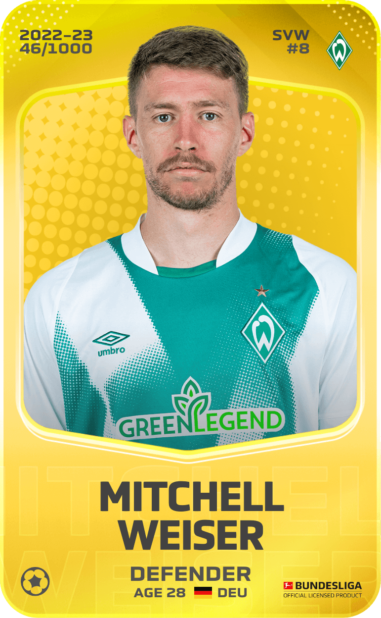 Mitchell Weiser 2022-23 • Limited 46/1000