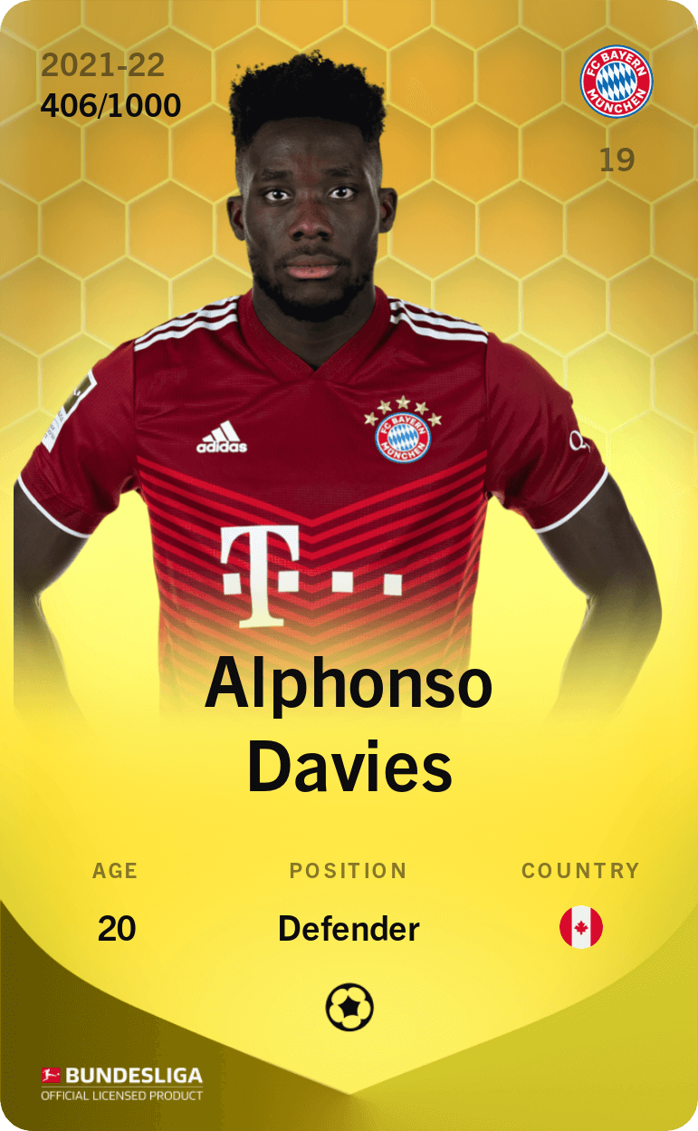 Alphonso Davies 2021-22 • Limited 406/1000
