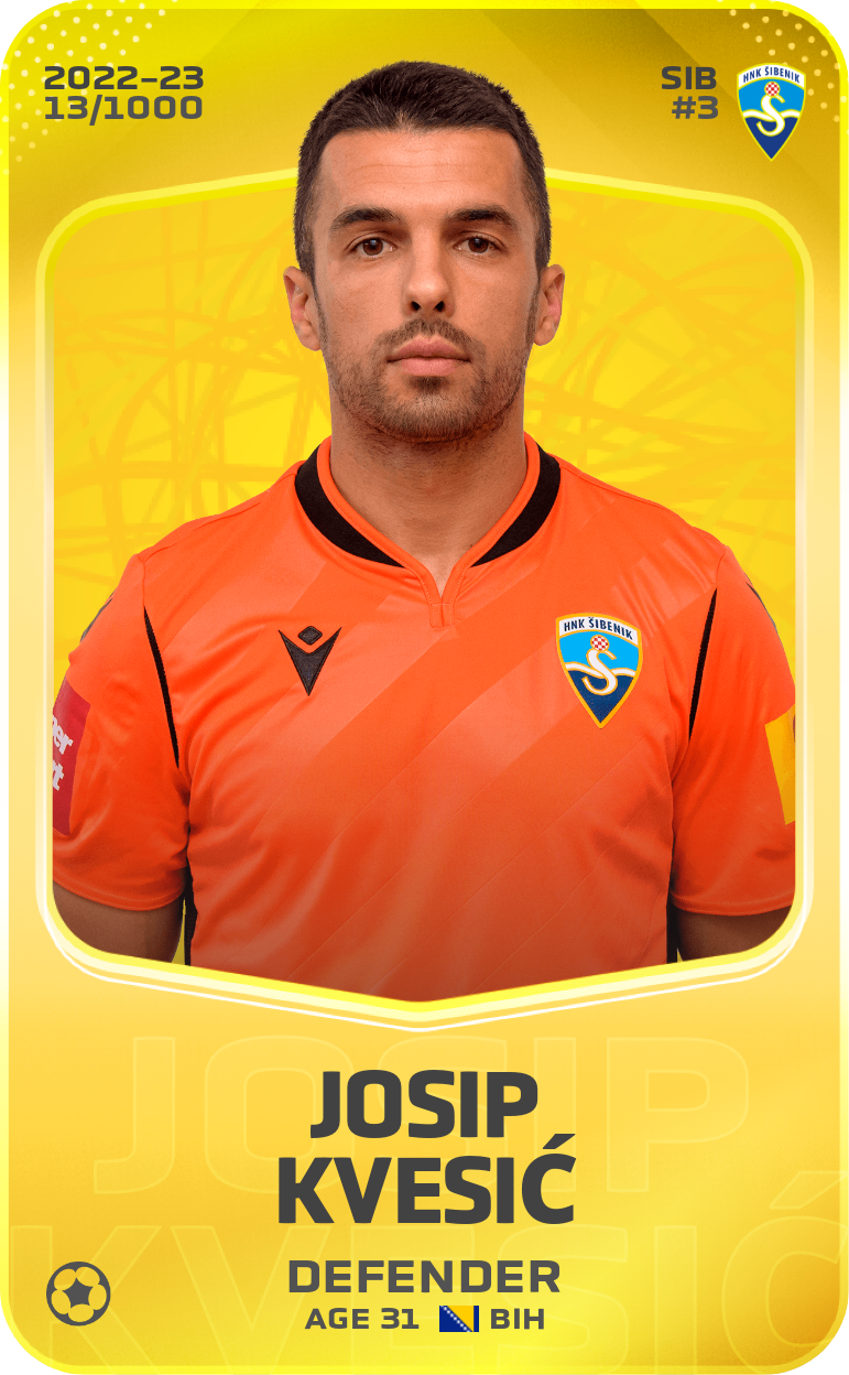 Sorare - Sorare Official - Josip Kvesić 2022-23 • Limited 13/1000 - NFT # 29861141684418634577835175160311652103032991237432731916239369486136823010045