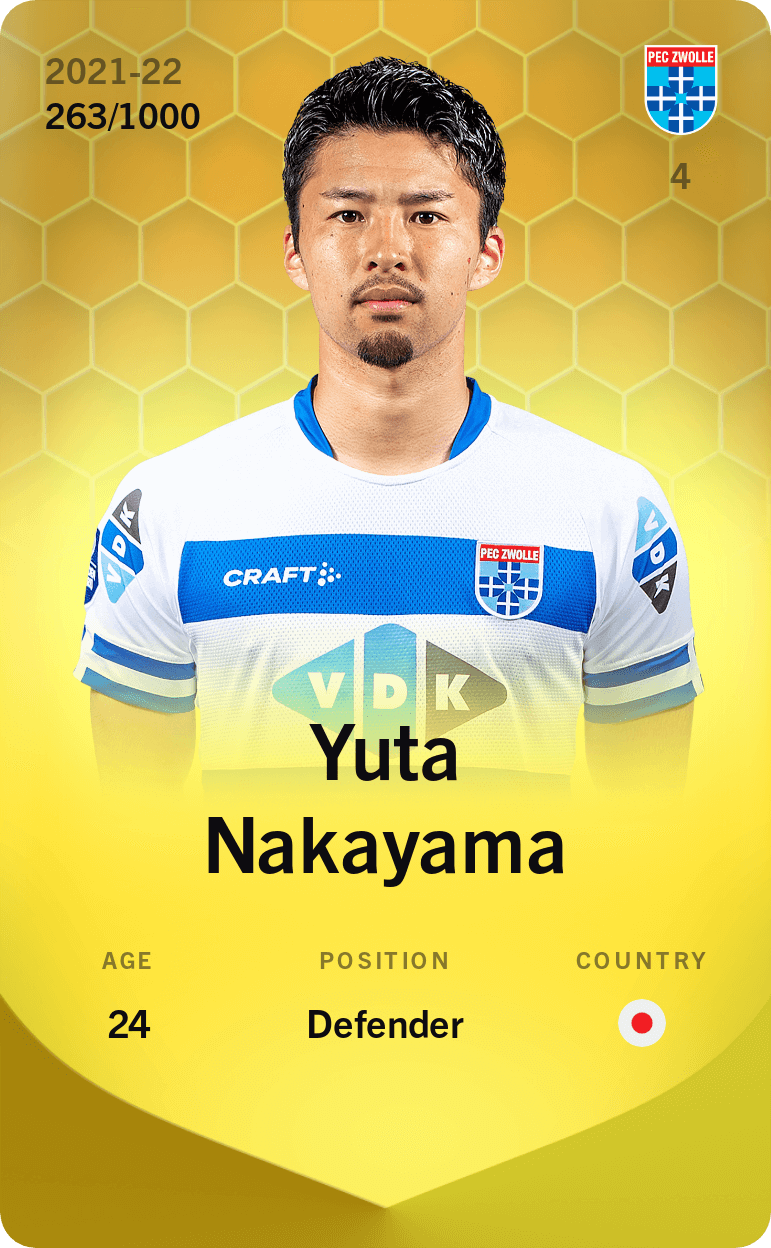 Yuta Nakayama 2021-22 • Limited 263/1000
