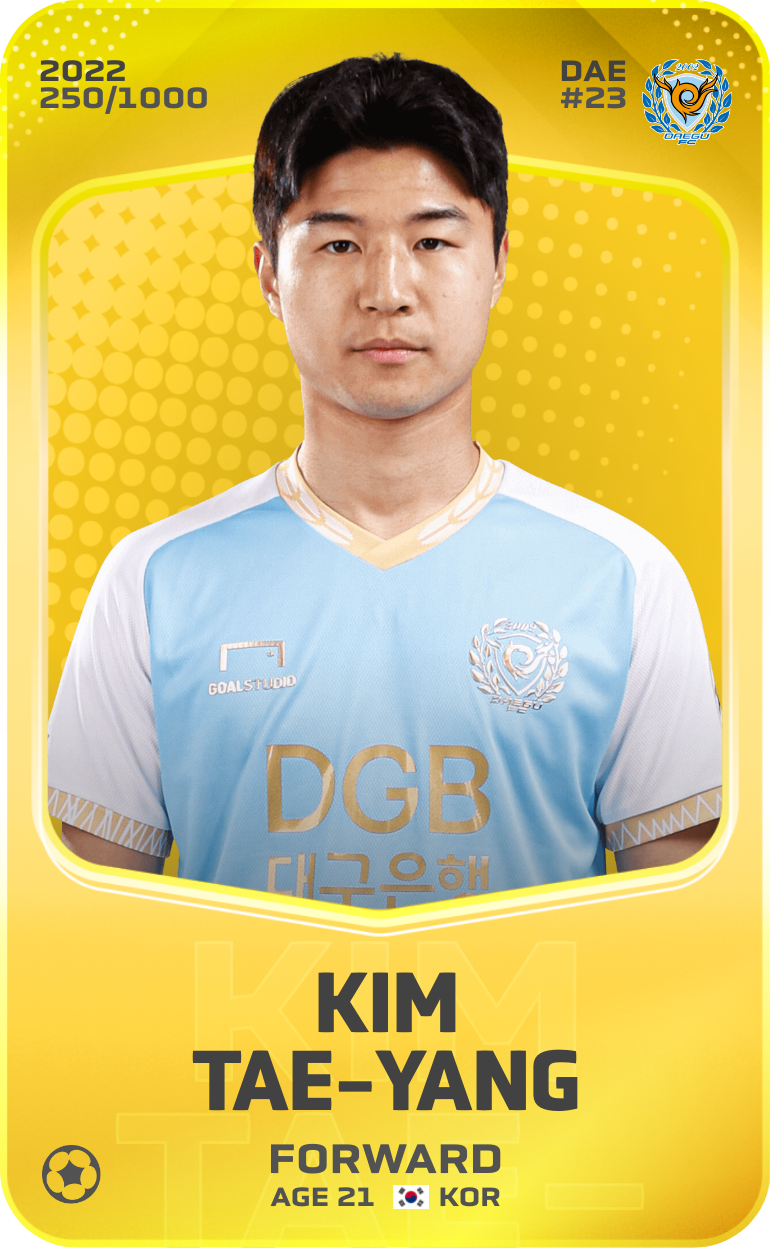 Sorare - Sorare Official - Kim Tae-Yang 2022-23 • Limited 250/1000 - NFT # 12109202110696781882850413987386541897114479978210331000856235787527220422532