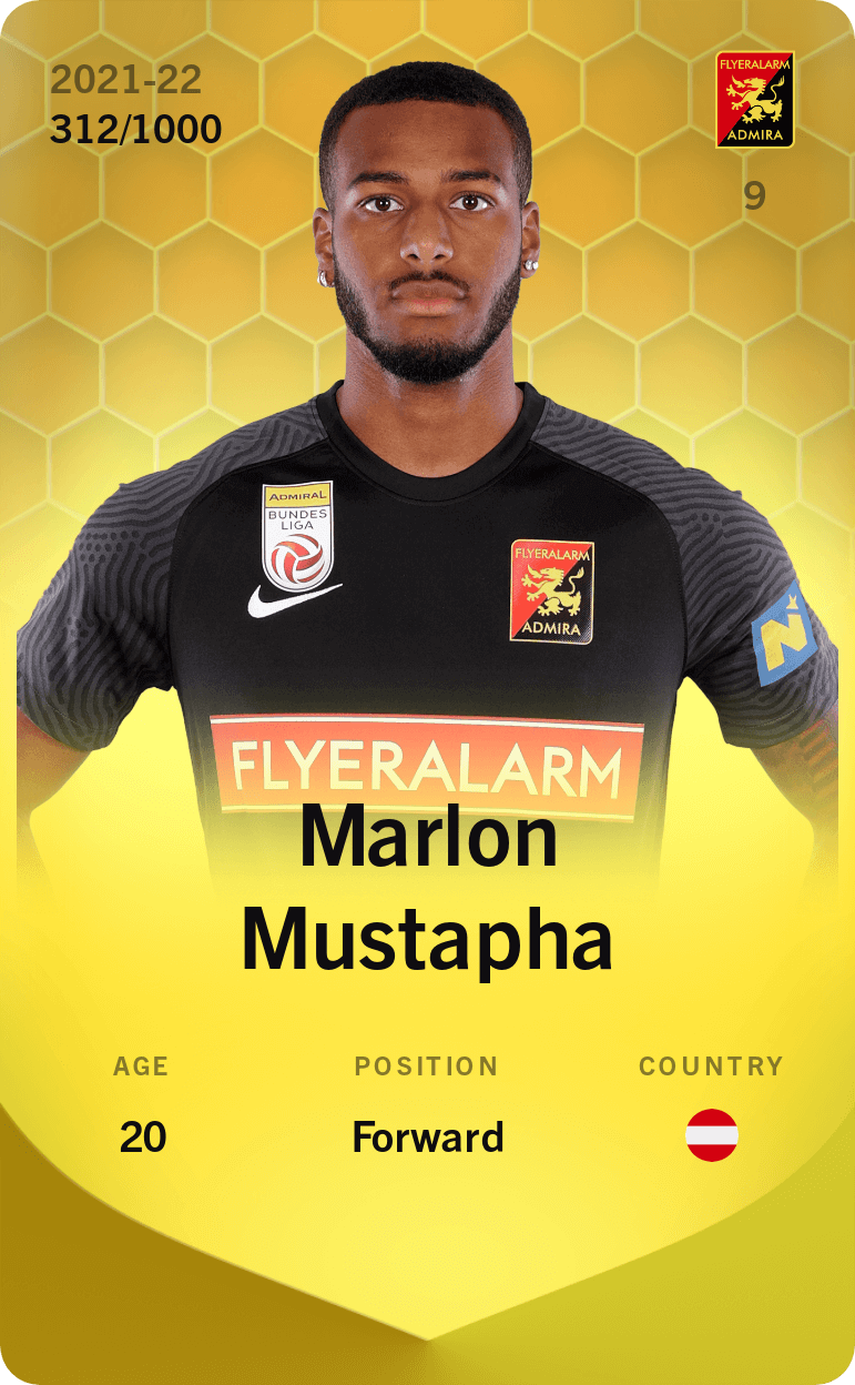 Marlon Mustapha 2021-22 • Limited 312/1000