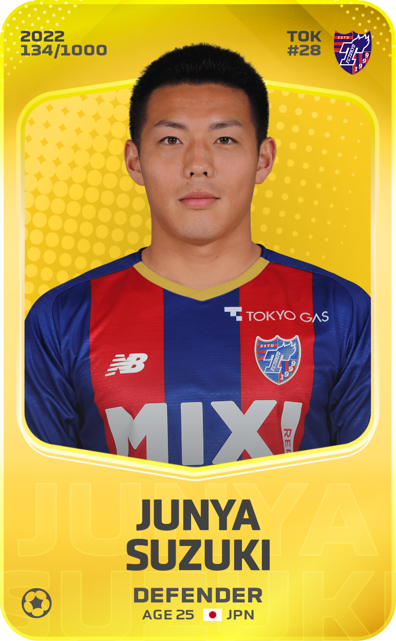 Sorare - Sorare Official - Junya Suzuki 2022-23 • Limited 134/1000 - NFT # 57949923033764280337959274020574427035342422655782830423465604715040403771194