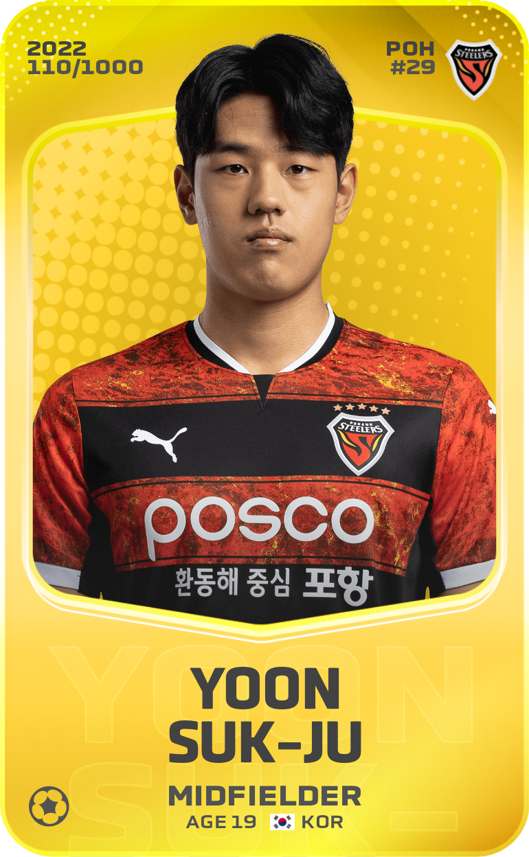 Sorare - Sorare Official - Yoon Suk-Ju  2022-23 • Limited 110/1000 - NFT # 18694504463539751651869471058385875405323356680869661149413184460132307445964