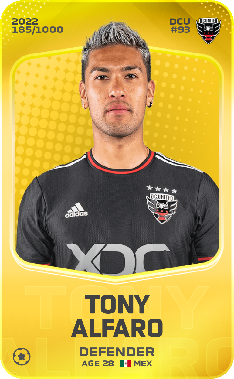 Sorare - Sorare Official - Tony Alfaro 2022-23 • Limited 185/1000 - NFT # 43226599521278170852214536474313892888376291054581154107315727629928314409982