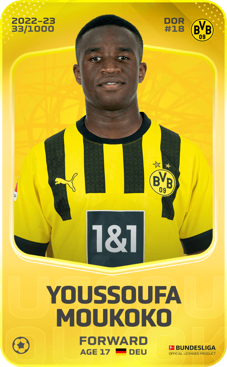 Youssoufa Moukoko 2022-23 • Limited 33/1000
