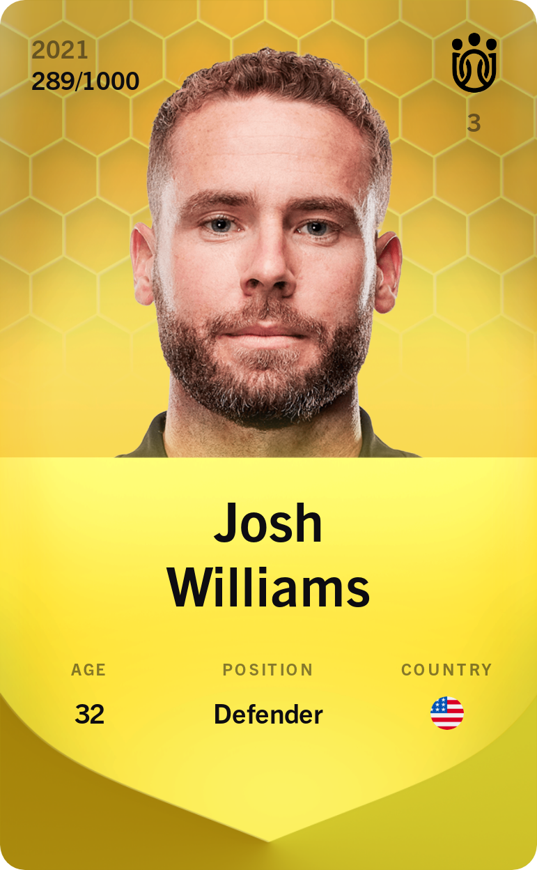 Sorare - Sorare Official - Josh Williams 2021-22 • Limited 289/1000 - NFT # 50214812010611695570482247569732145876773955712626112706731778629667501195828