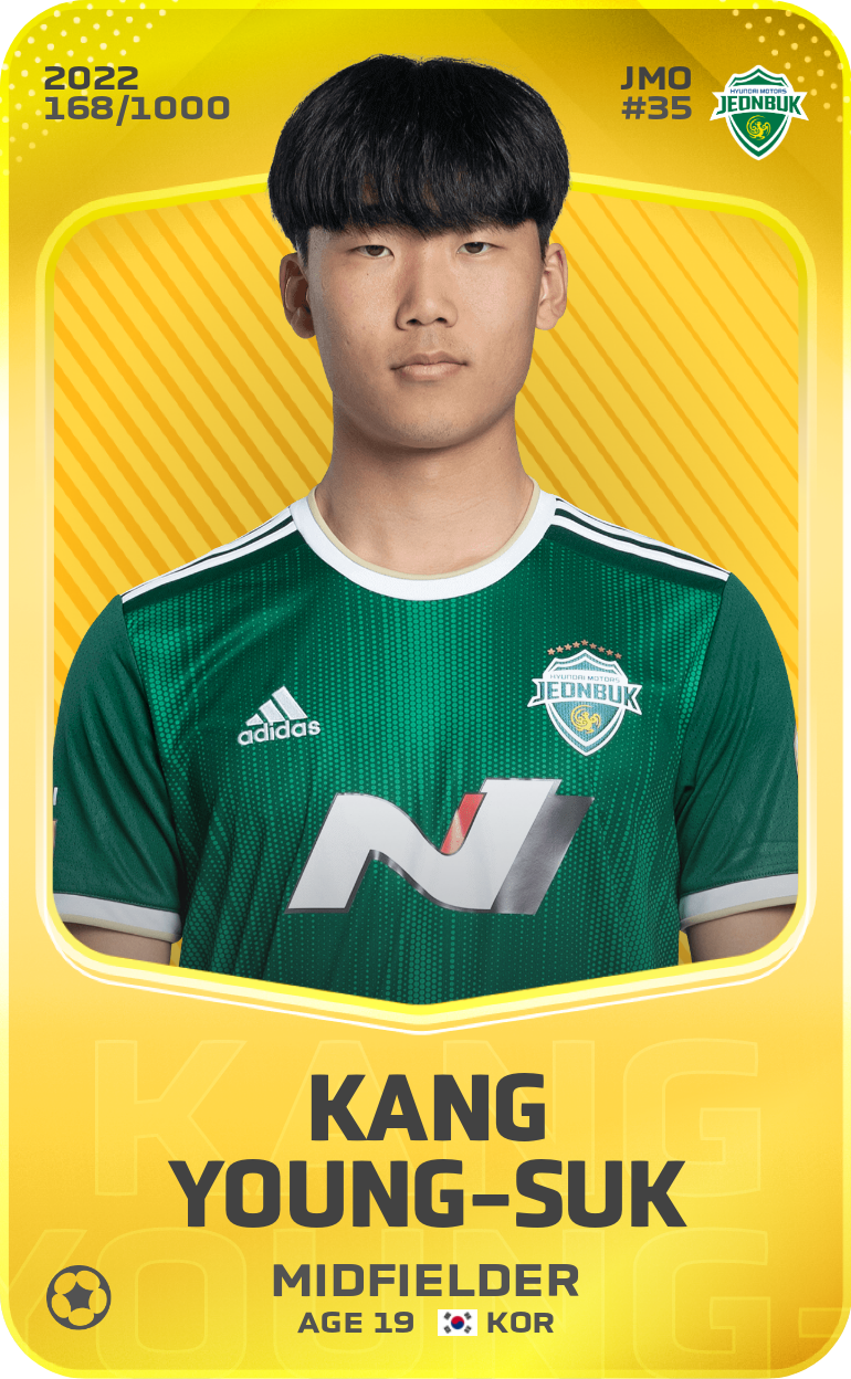 Sorare - Sorare Official - Kang Young-Suk  2022-23 • Limited 168/1000 - NFT # 50133248571455530528848489490803505055218886908786375175489248937603807964041