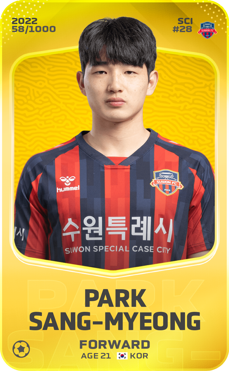 Sorare - Sorare Official - Park Sang-Myeong 2022-23 • Limited 58/1000 - NFT # 84072545262944921151374026247347314111922943731129699996190209260314324234135