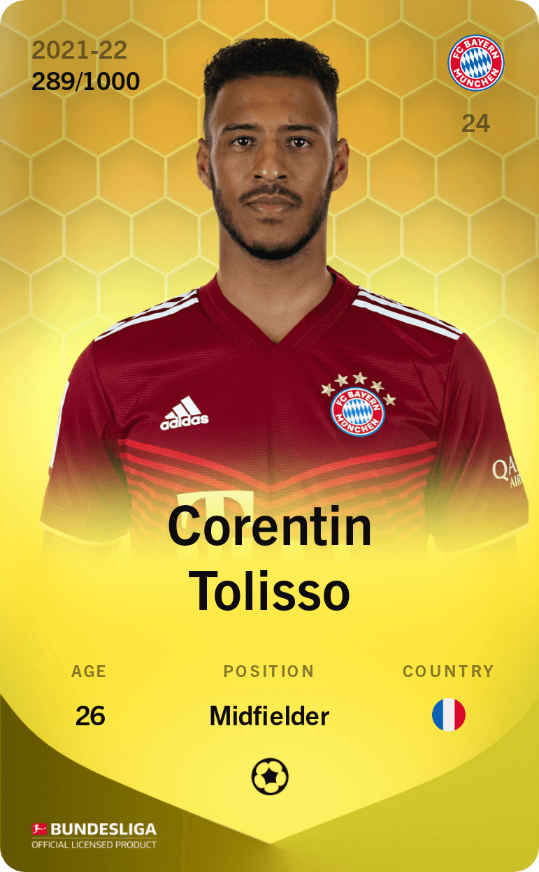 Corentin Tolisso 2021-22 • Limited 289/1000