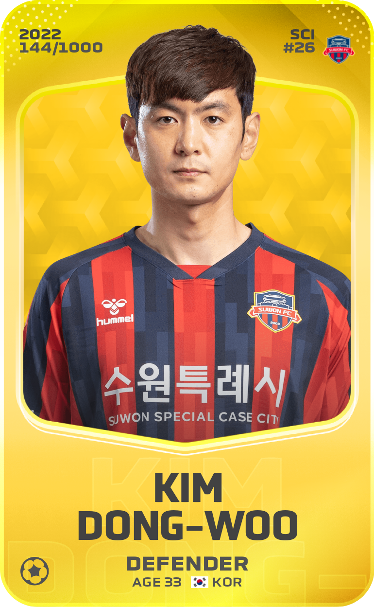 Sorare - Sorare Official - Kim Dong-Woo 2022-23 • Limited 144/1000 - NFT # 47822166407167912106379378800127239325031252646091316314456618866388792597726