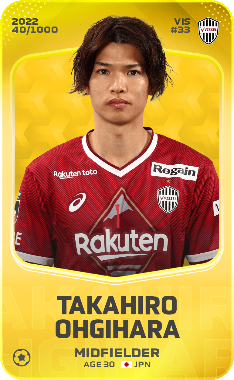 Sorare - Sorare Official - Takahiro Ohgihara 2022-23 • Limited 40/1000 - NFT # 68315243384970848197650507054292261064332884231490948752669034008124289364369