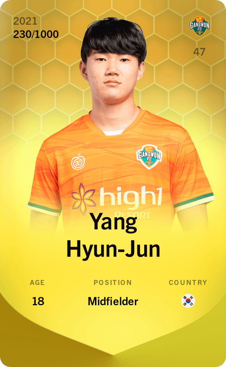 Yang Hyun-Jun 2021-22 • Limited 230/1000