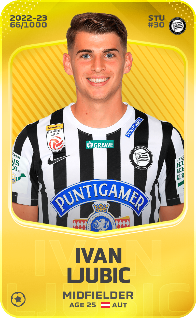 Sorare - Sorare Official - Ivan Ljubic 2022-23 • Limited 66/1000 - NFT # 59254164903386913634541988815799684829630774150125895517173700207914444055092