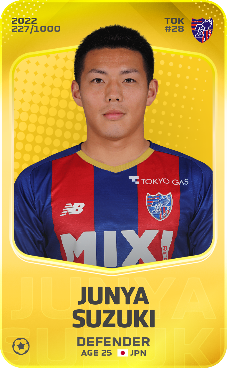 Sorare - Sorare Official - Junya Suzuki 2022-23 • Limited 227/1000 - NFT # 108391355786388633297378538523429438190076870689059647997688425625420845374050
