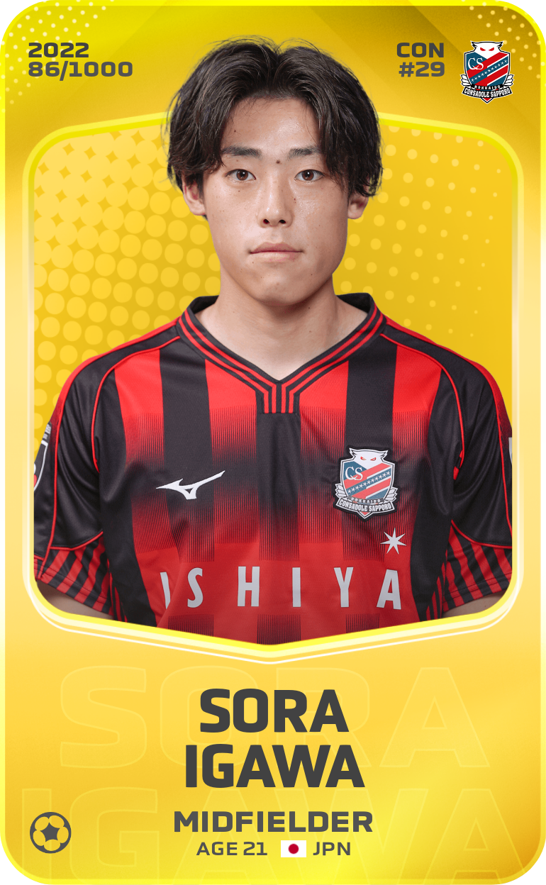 Sorare - Sorare Official - Sora Igawa 2022-23 • Limited 86/1000 - NFT # 64634722109254321562695600442329068220328994838982516473139607638445291827671