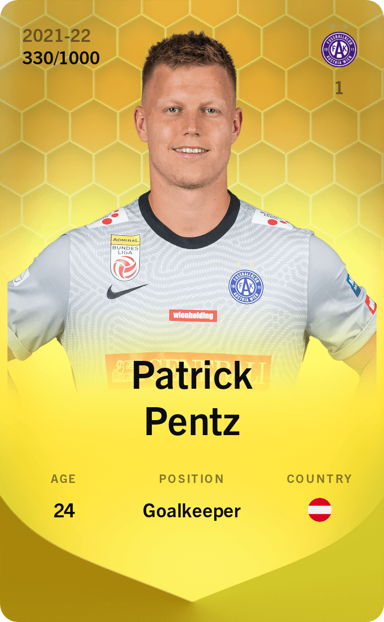 Patrick Pentz 2021-22 • Limited 330/1000