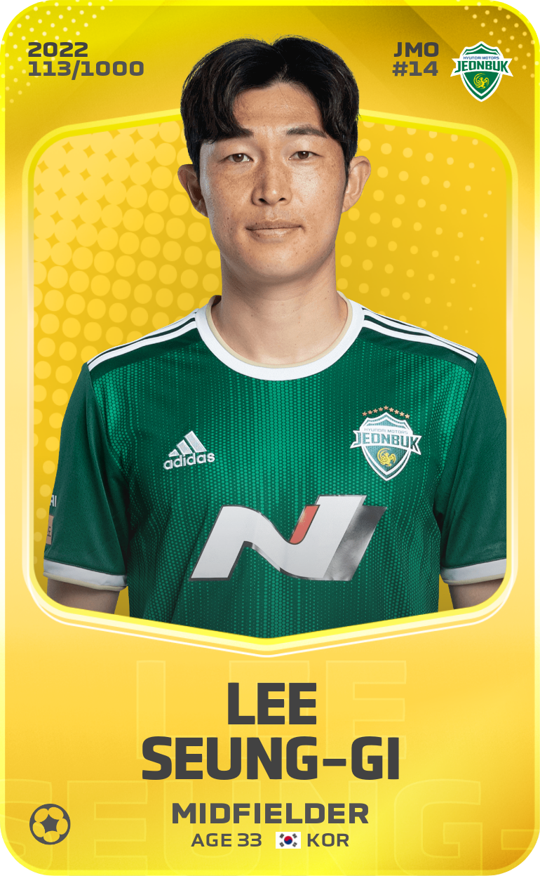 Sorare - Sorare Official - Lee Seung-Gi 2022-23 • Limited 113/1000 - NFT # 24419334892505623830809361038409776921405372795136908802409966517492474353992