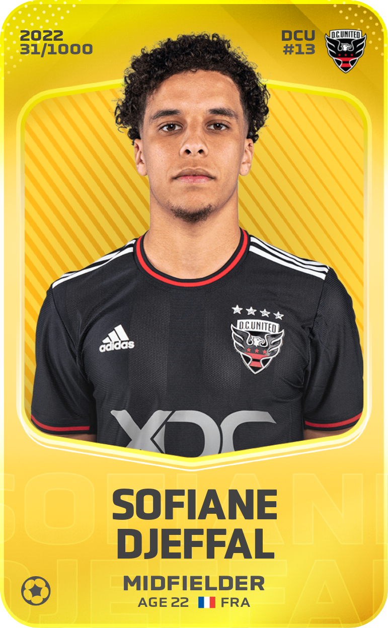 Sorare - Sorare Official - Sofiane Djeffal 2022-23 • Limited 31/1000 - NFT # 61626070635434344871338484340877384960848625360722492779376503942444607584021