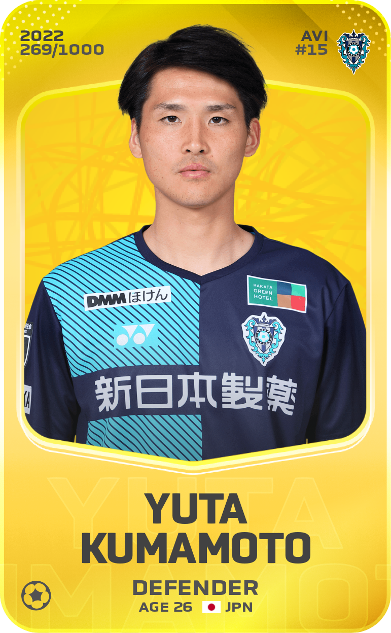 Sorare - Sorare Official - Yuta Kumamoto 2022-23 • Limited 269/1000 - NFT # 46005833744494034711103359298758634897647678994661182877474433734900144625008