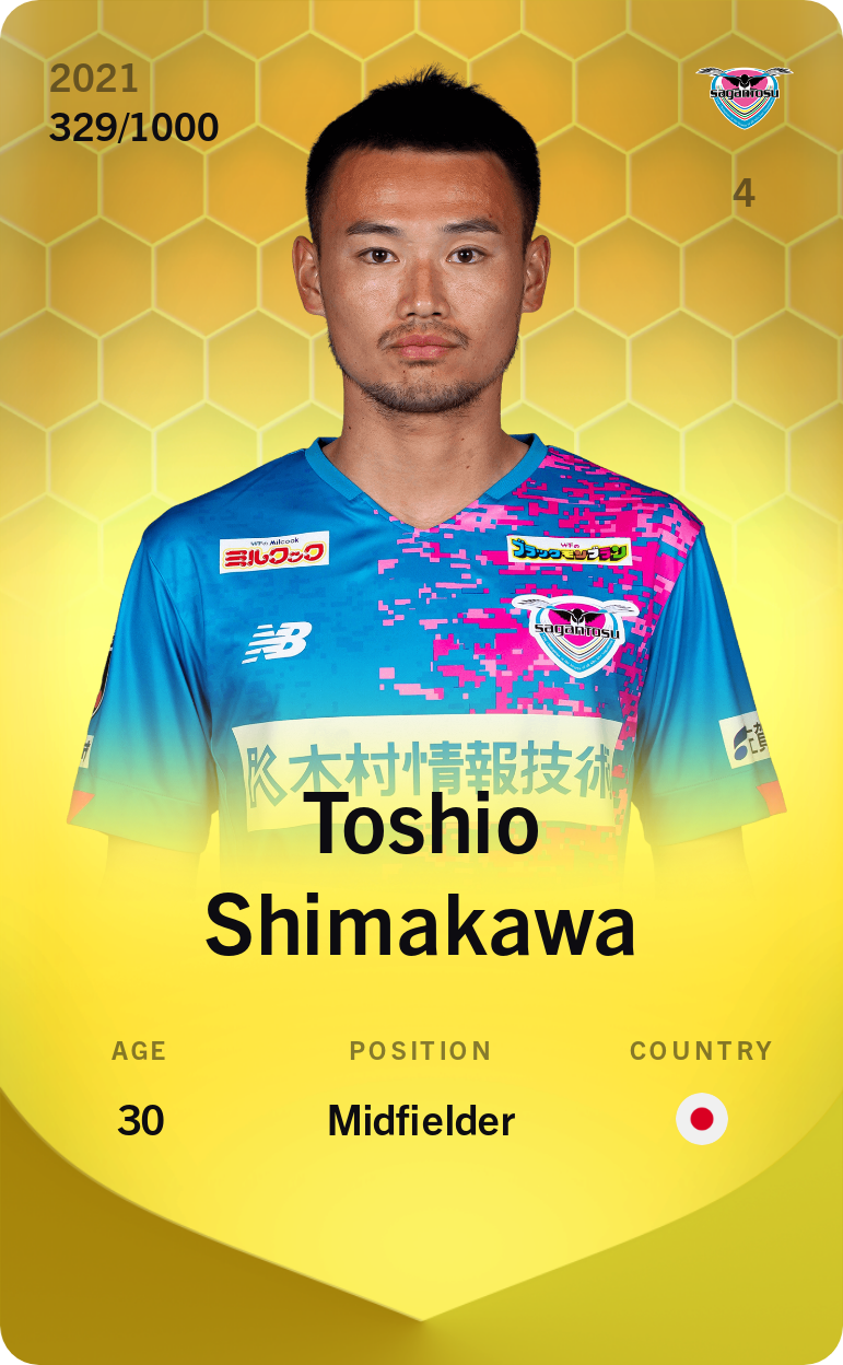 Sorare - Sorare Official - Toshio Shimakawa 2021-22 • Limited 329/1000 - NFT # 25135705355001382662306155922300415407595368851851676012965620112418921014622