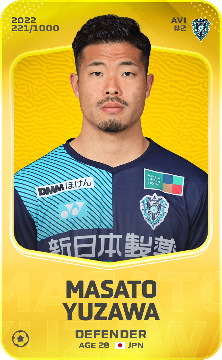 Sorare - Sorare Official - Masato Yuzawa 2022-23 • Limited 221/1000 - NFT # 52443050106184790964298133429406156656881366402755755881400114786594114175948