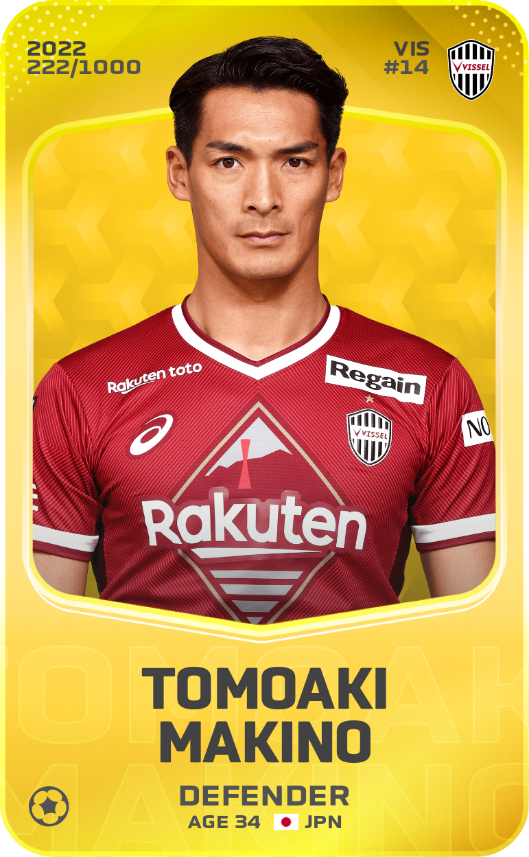 Sorare - Sorare Official - Tomoaki Makino 2022-23 • Limited 222/1000 - NFT # 97027674621709032779909914787884823872302609733355774441487802504469180756978