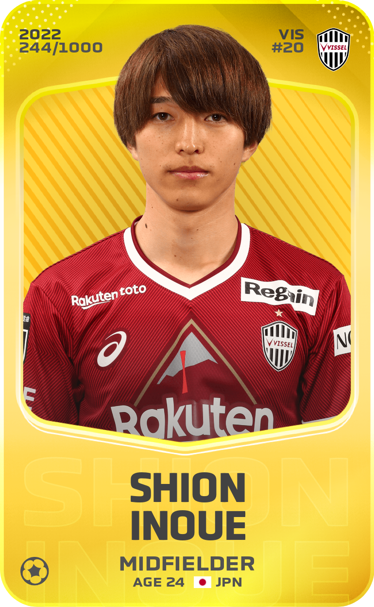 Sorare - Sorare Official - Shion Inoue 2022-23 • Limited 244/1000 - NFT # 52155972222429177361069106297916010422273782688867371873885378442729447677324