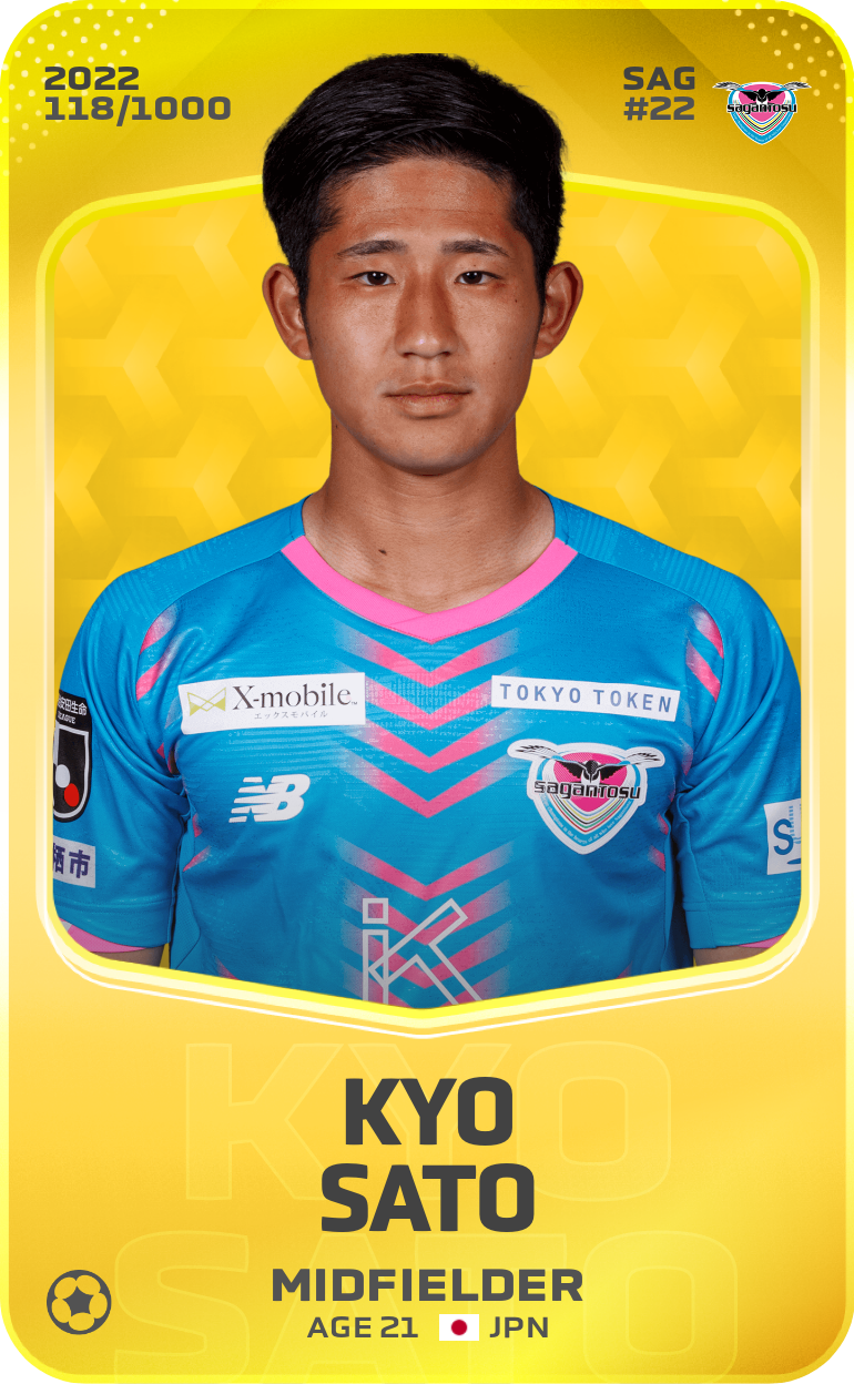 Sorare - Sorare Official - Kyo Sato 2022-23 • Limited 118/1000 - NFT # 34184181599289214742263420826469745280445681305880474083210295985720929743785