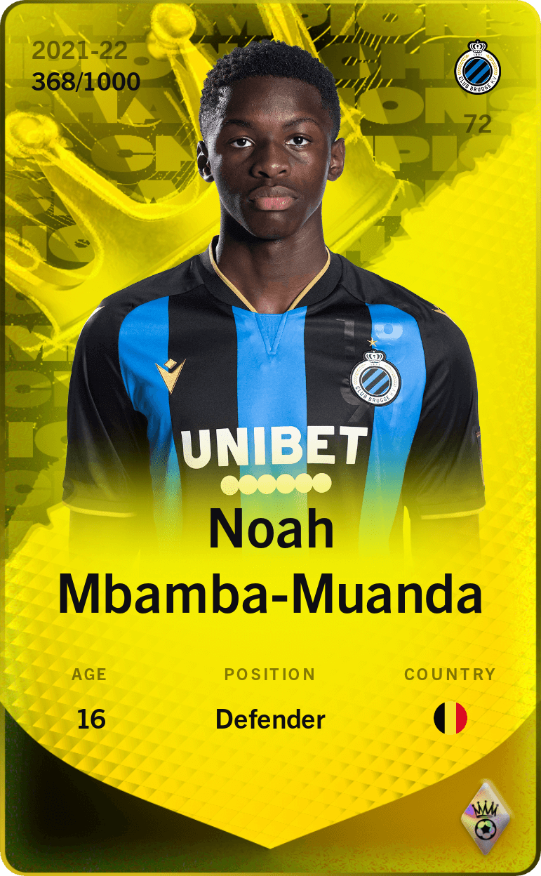 Noah Mbamba-Muanda 2021-22 • Limited 368/1000