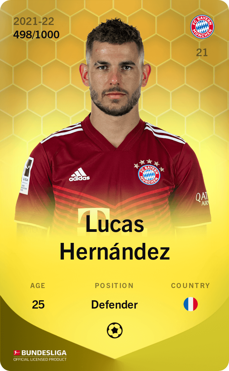 Lucas Hernández 2021-22 • Limited 498/1000