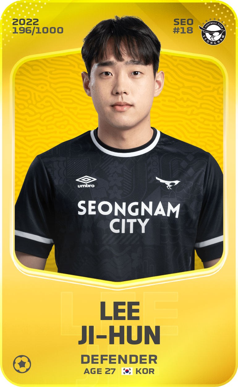 Sorare - Sorare Official - Lee Ji-Hun 2022-23 • Limited 196/1000 - NFT # 80191670707270306248913482500751107833694649369764553689204747462106473695454