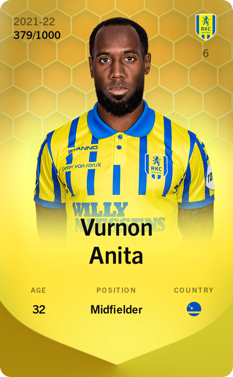 Sorare - Sorare Official - Vurnon Anita 2021-22 • Limited 379/1000 - NFT # 28030256333307992600613113068915209073827547096501920154998616006186885723841