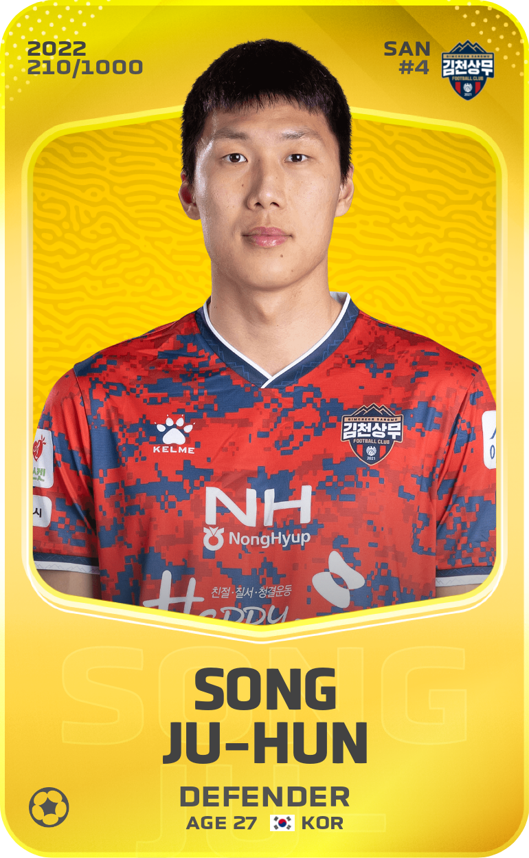 Sorare - Sorare Official - Song Ju-Hun 2022-23 • Limited 210/1000 - NFT # 50974323800508371103149574724240480044086234225002405980065649155912831792764