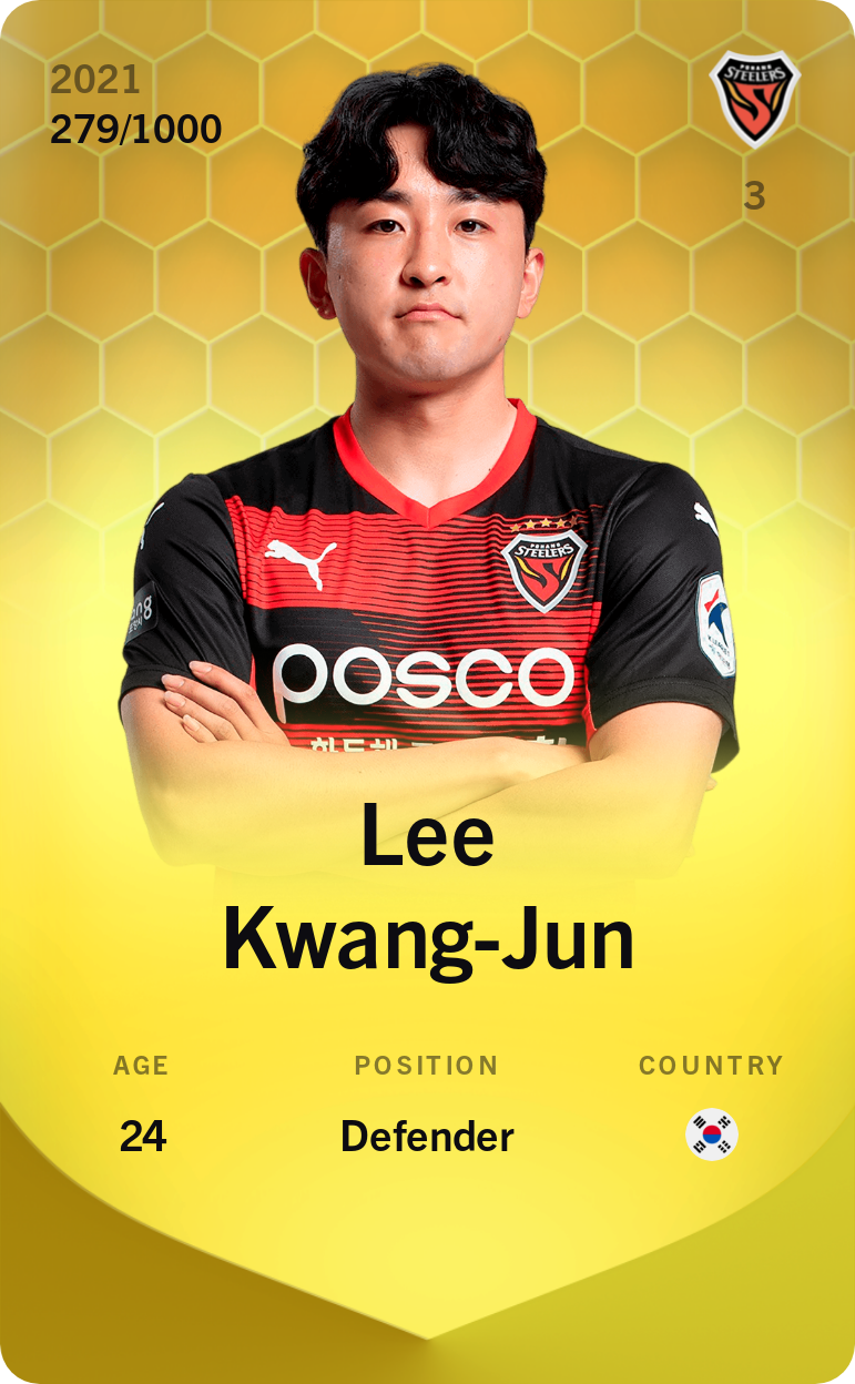 Sorare - Sorare Official - Lee Kwang-Jun 2021-22 • Limited 279/1000 - NFT # 77553035303924887969710846612931651349117244770844064663365328800004536561013