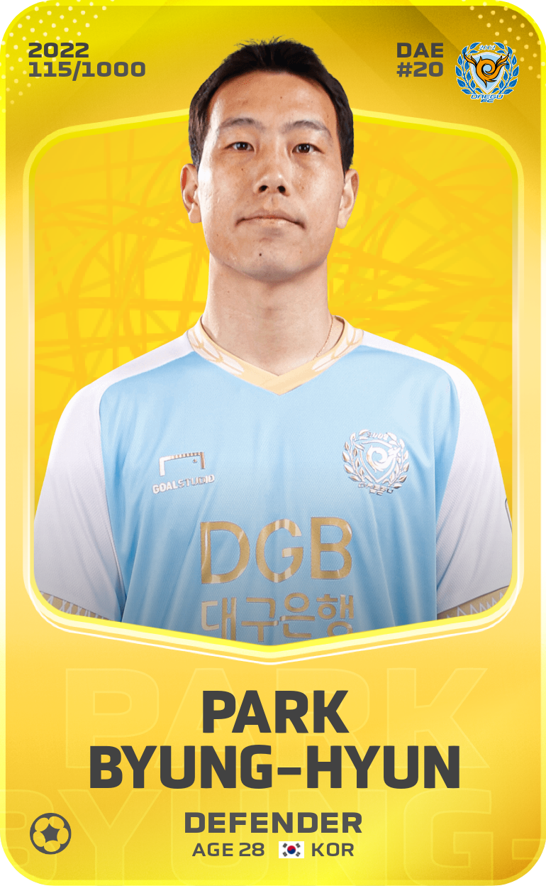 Sorare - Sorare Official - Park Byung-Hyun 2022-23 • Limited 115/1000 - NFT # 21116701310998620916591825559432112961149134408972163382266488494310406874333