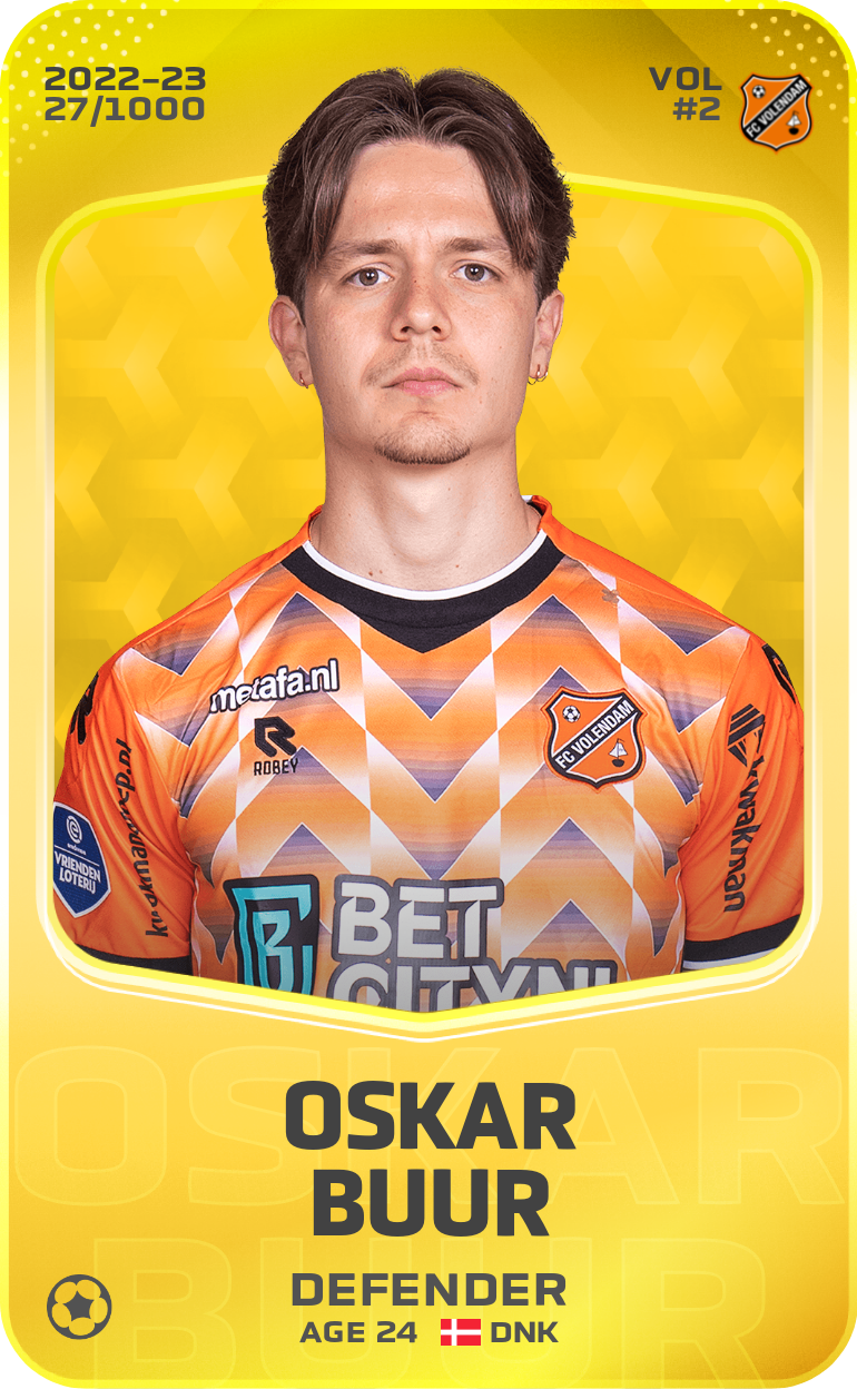 Sorare - Sorare Official - Oskar Buur 2022-23 • Limited 27/1000 - NFT # 93336495701060923684107030864936456757992234238490422950657482871081263175555