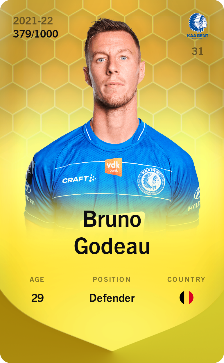 Sorare - Sorare Official - Bruno Godeau 2021-22 • Limited 379/1000 - NFT # 36591012716593512191249132538312577656970860599947771761937215069987466031107