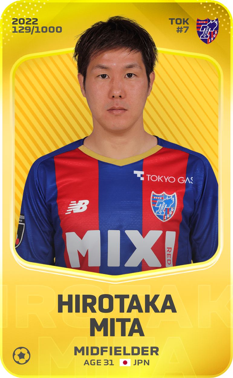 Sorare - Sorare Official - Hirotaka Mita 2022-23 • Limited 129/1000 - NFT # 41933224951779100954431083904453909013345887597521277758687565403937867952402