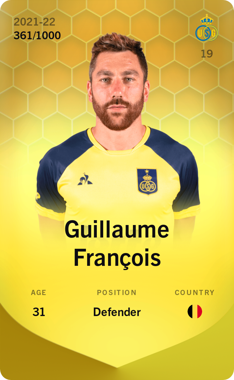 Sorare - Sorare Official - Guillaume François 2021-22 • Limited 361/1000 - NFT # 33287546749486320297100073687715780682689247893070680638480750585981614087464