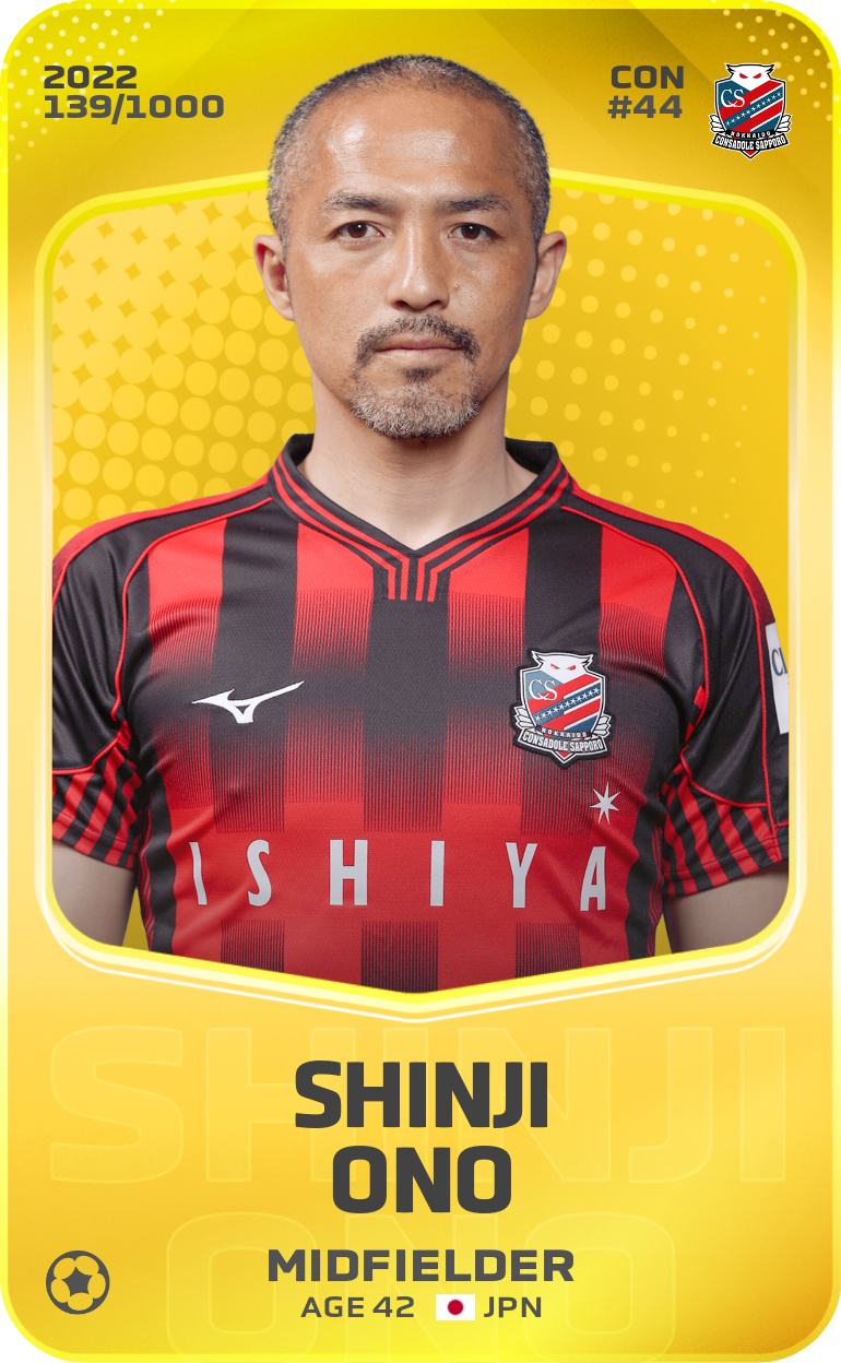 Sorare - Sorare Official - Shinji Ono 2022-23 • Limited 139/1000 - NFT # 94395459027852783144815240328411868798600068603711023871549630207724409869901