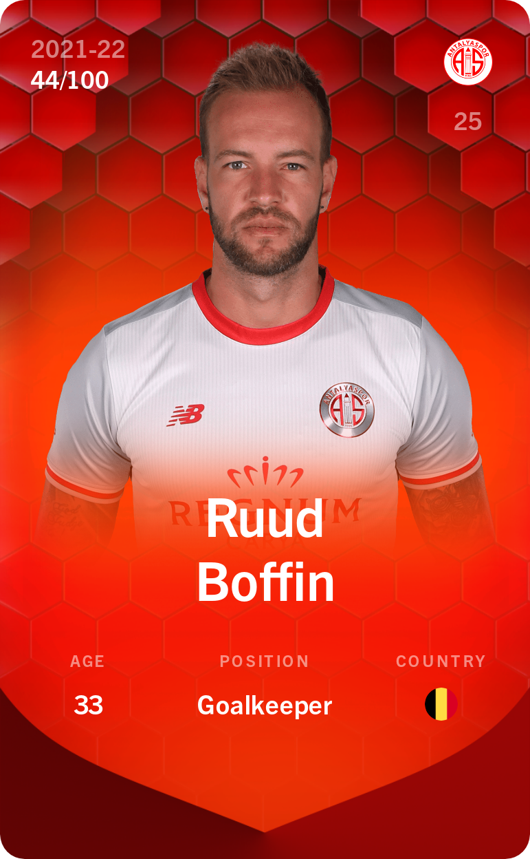 Sorare - Sorare Official - Ruud Boffin 2021-22 • Rare 44/100 - NFT # 76166153221735069694056255520318698469581939091879126838658629736634889091328