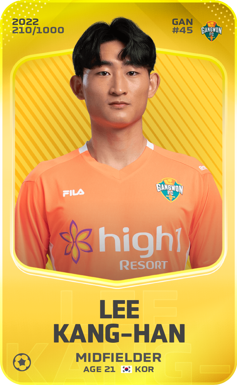 Sorare - Sorare Official - Lee Kang-Han 2022-23 • Limited 210/1000 - NFT # 93071059855992112111028244559424840752752634881430541814842708706470799355999