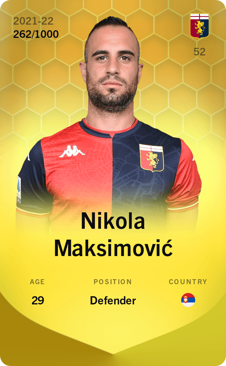 Nikola Maksimović 2021-22 • Limited 262/1000