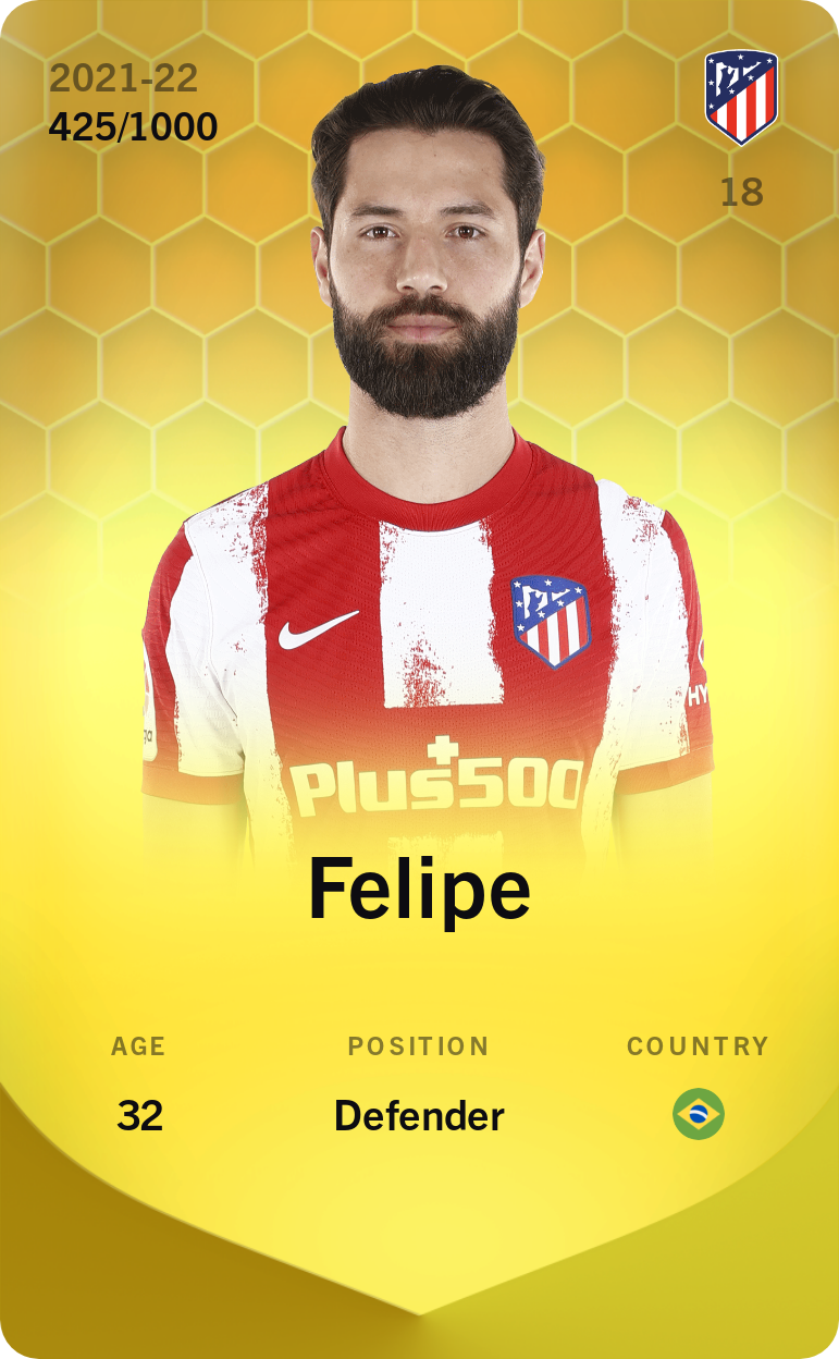 Sorare - Sorare Official - Felipe 2021-22 • Limited 425/1000 - NFT # 60472073208118517397834880536970014767131043518826568796433653930106256616676