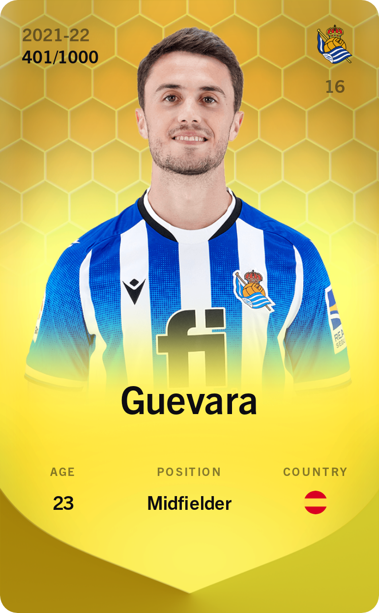 Sorare - Sorare Official - Guevara 2021-22 • Limited 401/1000 - NFT # 108736815320725314221793735732948703702155347663029849625626545382404862193348